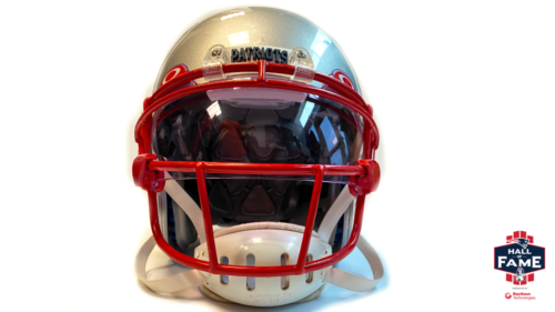 patriots game worn helmet